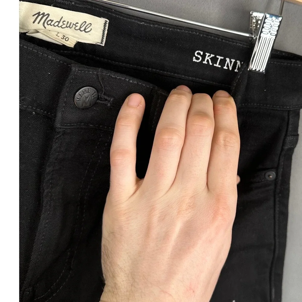 Madewell Mens Skinny Jeans Black Denim Pants W31 L30